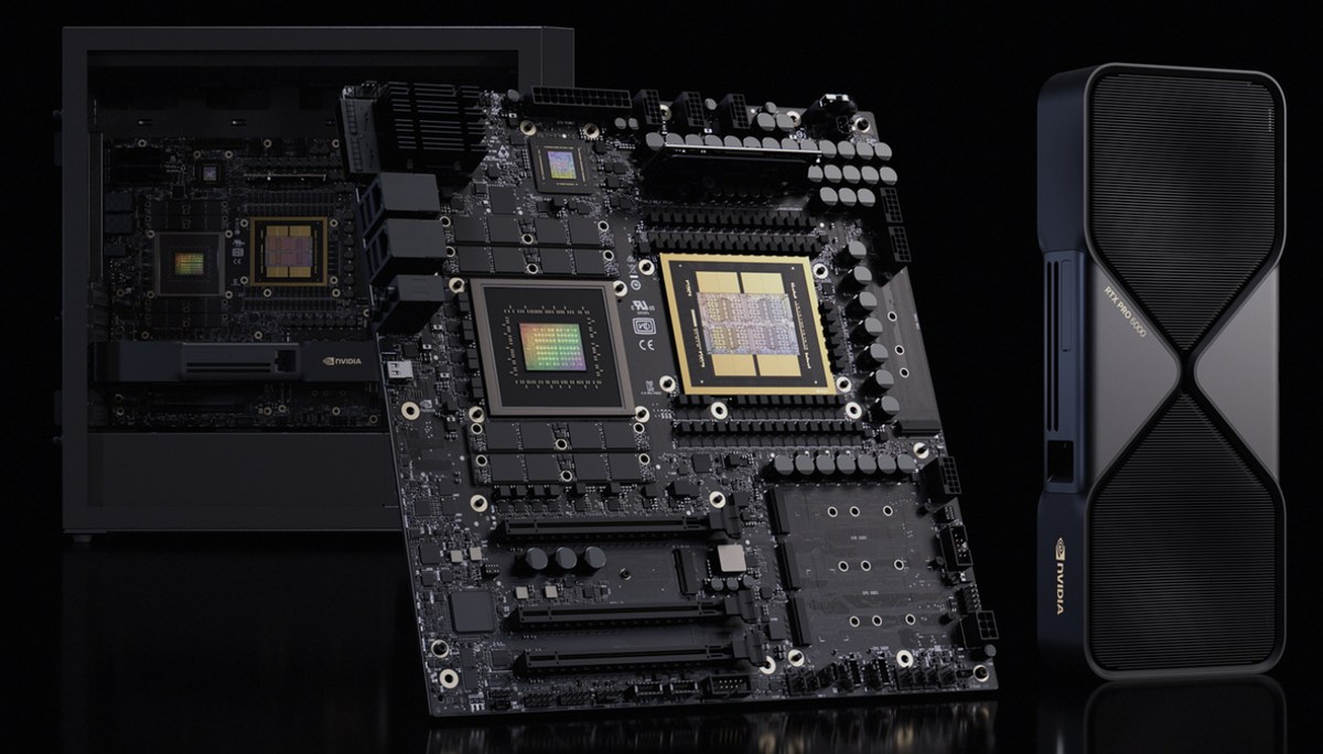 NVIDIA DGX Station — scheda madre Grace Blackwell con GPU RTX PRO